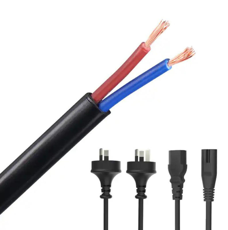 OEM Australian AC Power Cords PVC Insulated 0.75mm SAA Extension Cable