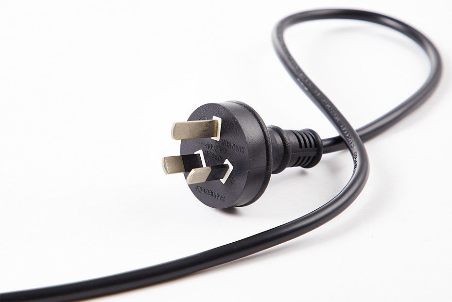OEM Australian AC Power Cords PVC Insulated 0.75mm SAA Extension Cable