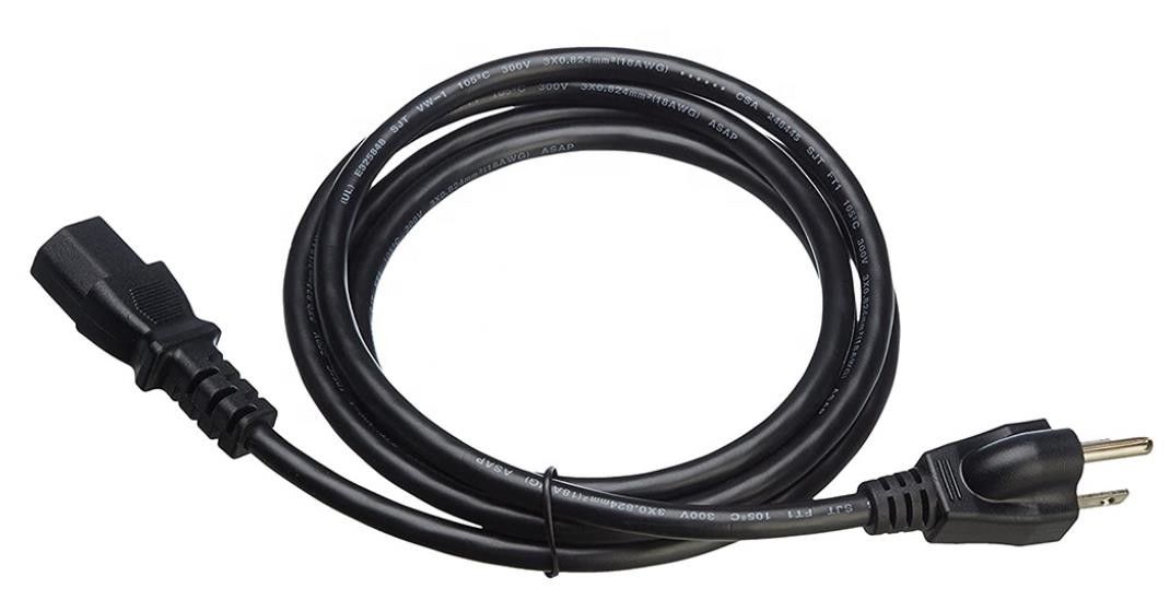 IEC US Power Cords Waterproof 250V 3 Pin Computer Ac Power Cable