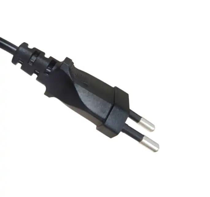 Flexible EU AC Power Cords Lightweight Electric Extension Cord 2 Pin