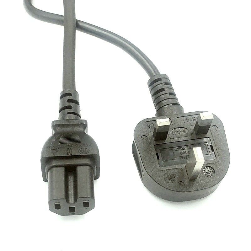 IEC UK AC Power Cords 1.5M 3 Prong Plug Mains Lead Cable 5Ft