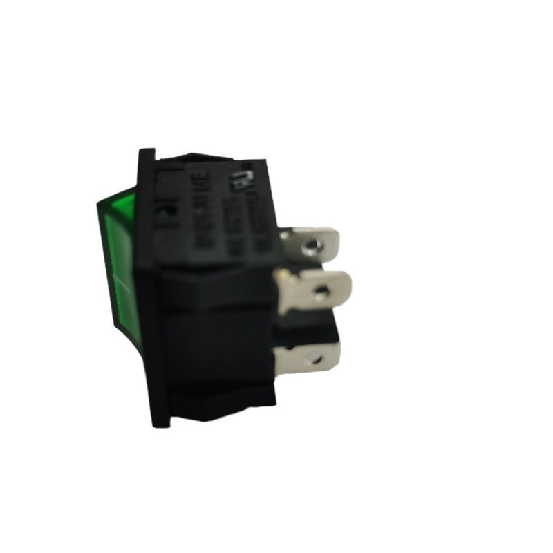 3 Pcs Square Rocker Switch ON-Off Boat Rocker Switch 4 Pin Green Light With Waterproof Cover Dps Ac 250v 16a 125v 20a For Electrical Machine Products
