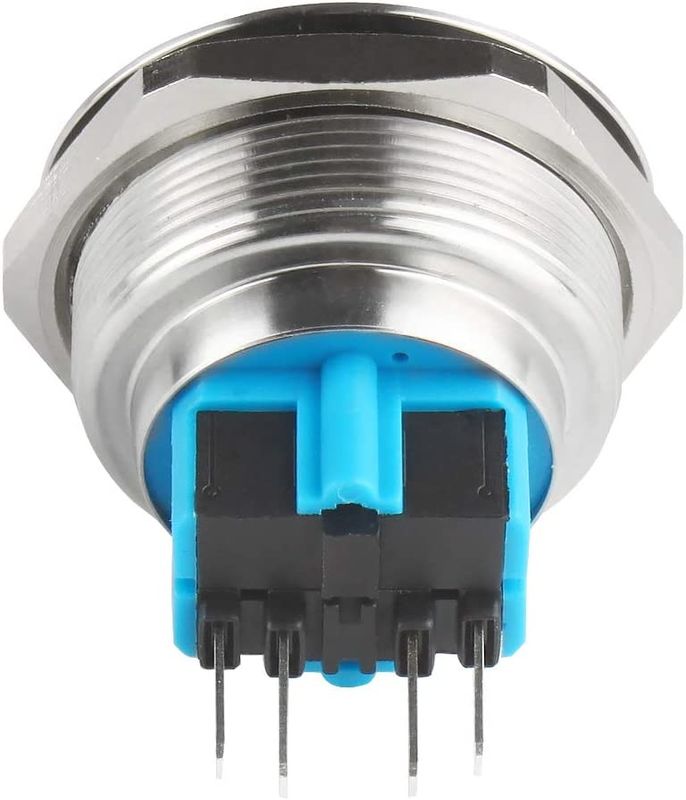 Power On Off Metal Push Button Switches 30mm Illuminated Ring Type LED
