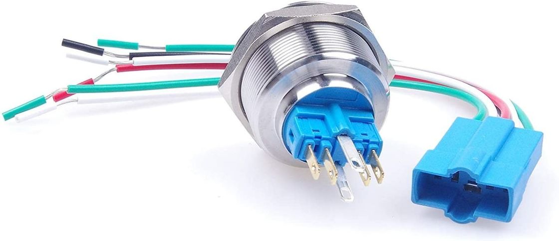 Power On Off Metal Push Button Switches 30mm Illuminated Ring Type LED