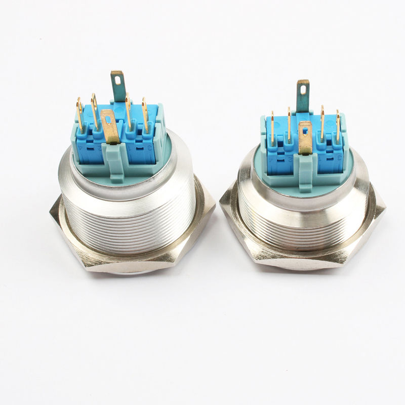 Power On Off Metal Push Button Switches 30mm Illuminated Ring Type LED