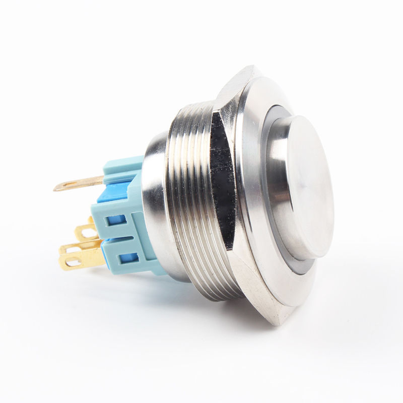 Power On Off Metal Push Button Switches 30mm Illuminated Ring Type LED