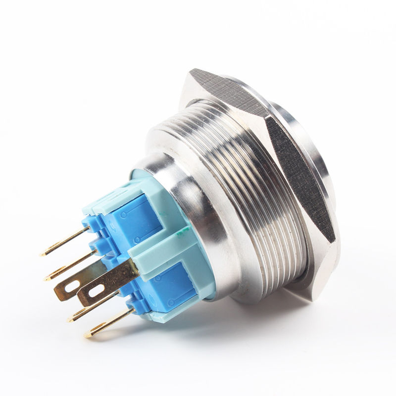 Power On Off Metal Push Button Switches 30mm Illuminated Ring Type LED
