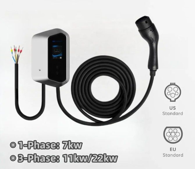 Type 2 AC 16A 32A Fast Charger Electric Car Station 250-480v