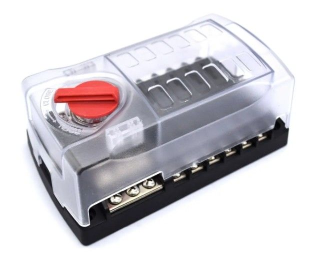 Standard Blade Fuse Box With Positive & Negative Busbars - 12 Way FUSE BOX WITH NEGATIVE BUS