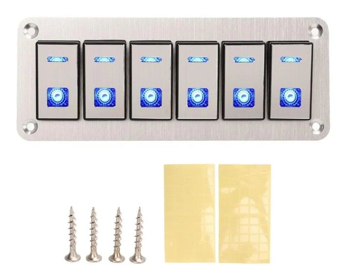 Toggle Switch Panel, Rocker Switch Panel Waterproof Universal UTV Boat Small Round Rocker Switch