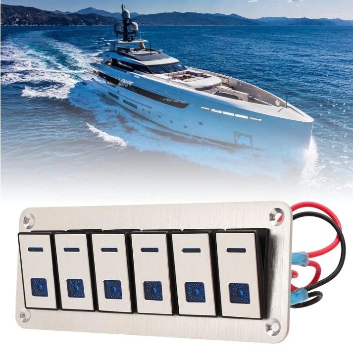 Toggle Switch Panel, Rocker Switch Panel Waterproof Universal UTV Boat Small Round Rocker Switch