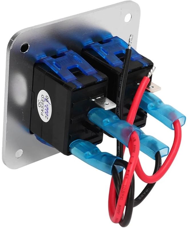 Toggle Switch Panel, Rocker Switch Panel Waterproof Universal UTV Boat Small Round Rocker Switch