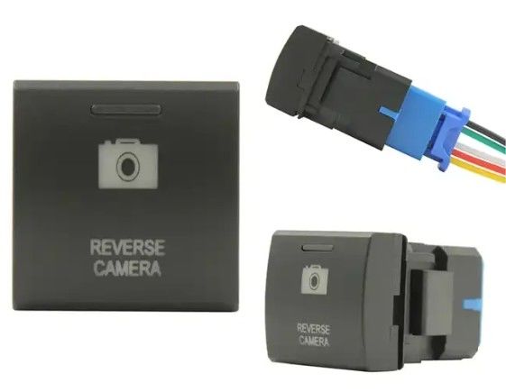 Custom Logo DC 12V 3A Reverse Camera LED Push Button Switch For Toyota Square Landcruiser Prado