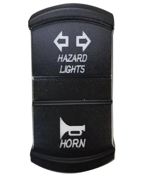 New Style Custom DIY Icon DC 12V 7Pin ON-OFF-ON LED Blue Light Turn Signal Rocker Switch For Car 4X4 Boat Trucks