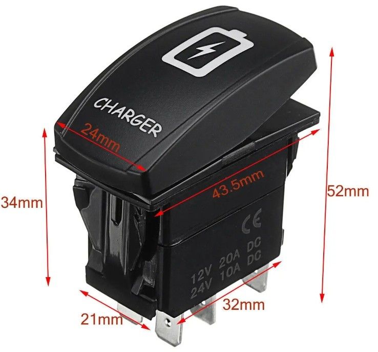 12V 24V Oem Customized Symbol Marine LED Waterproof 24 Volt Marine 4 Pin 5Pin Onoffon Rocker Switch