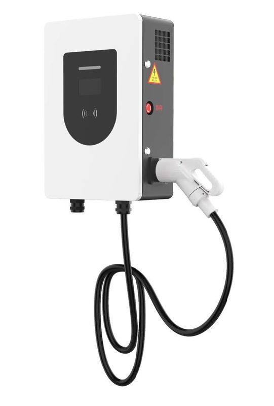 30kW IP54 CCS Wall Mounted DC EV Charger 4G Ethernet 5M CHAdeMO DC EV Charging Station