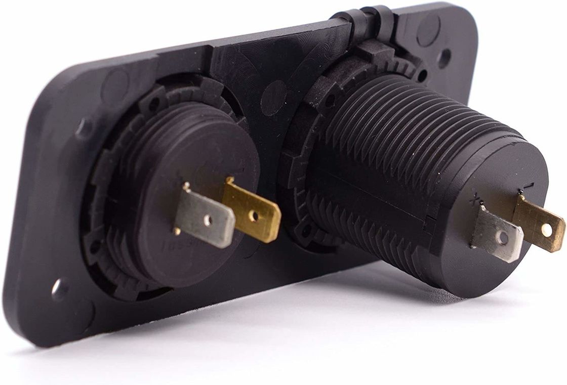 DC 12V 24V LED Digital Voltmeter Dual USB Outlet Power Socket Panel 3.1A Charger