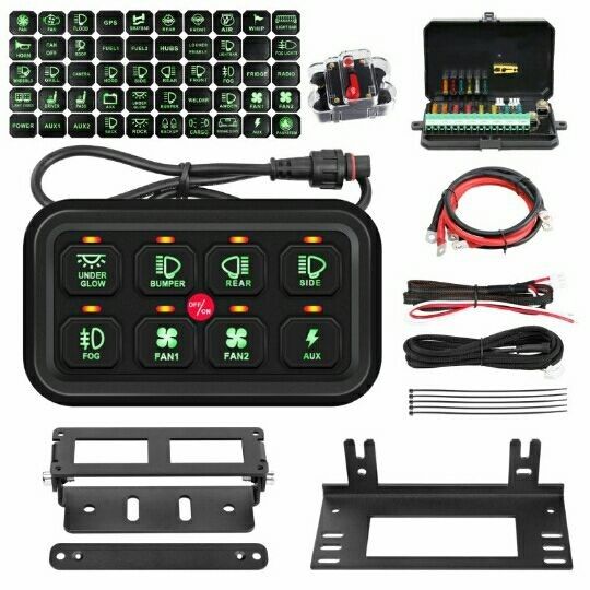 ABS Material 8 Gang Spod Switch Panel 600w Combination Switch Type