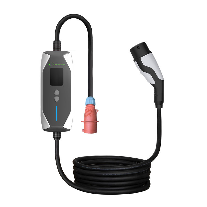 OEM ODM GBT 32A 7KW Potable Electric Car Fast Charger Outdoor Charger 1 Phase Potable EV Charger With 5M Cable