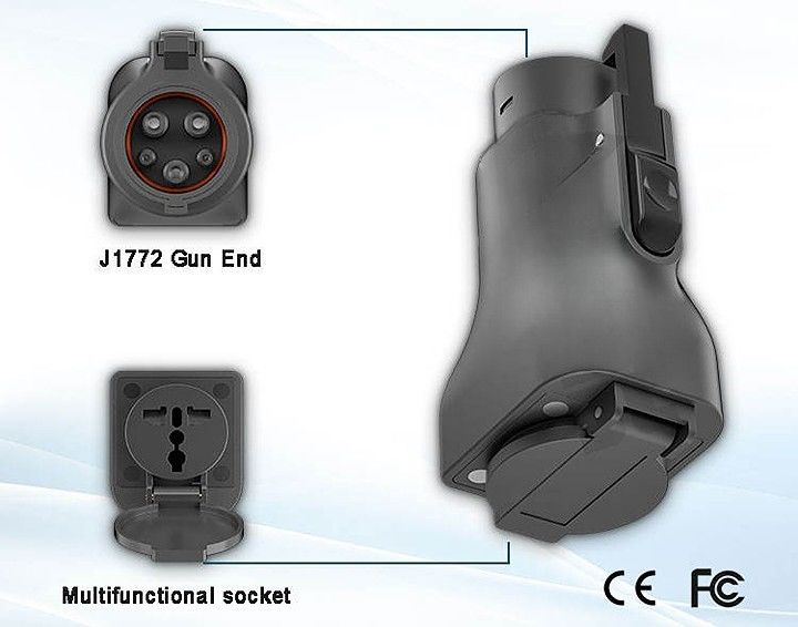 Vehicle To Load Adapter J1772 Plug Ev Connector Adapter Ev Discharging Outlet J1772