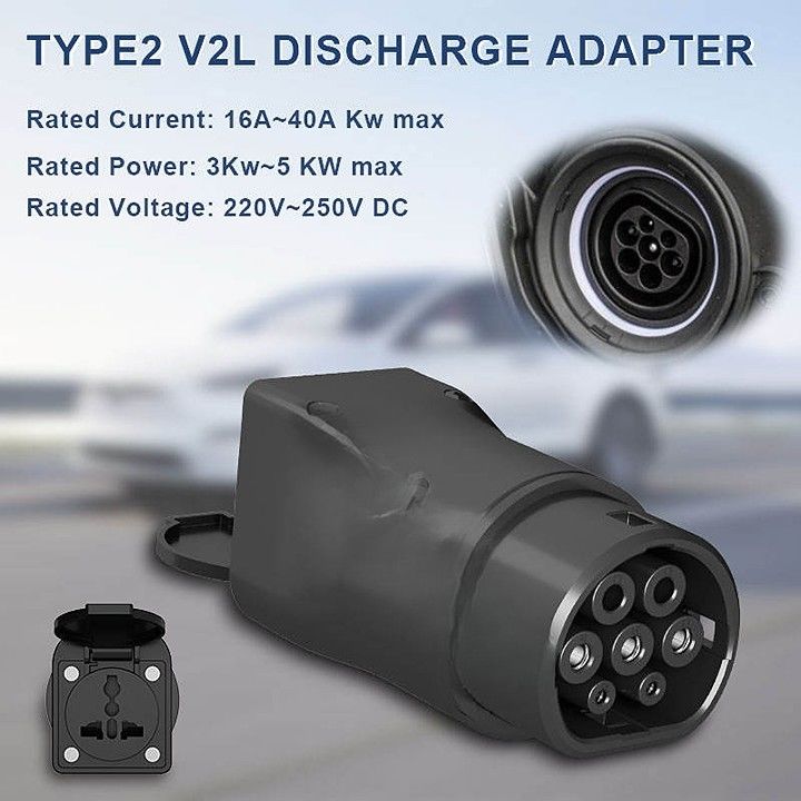 V2l Connector Ev Discharge Discharge V2l Vehicle To Load Type 2 V2L Adapter