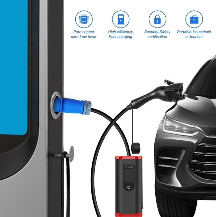 Factory 8a-32a Adjustable SAE J1772 TYPE1 Fast Electric Car Charger Portable Ev Charger